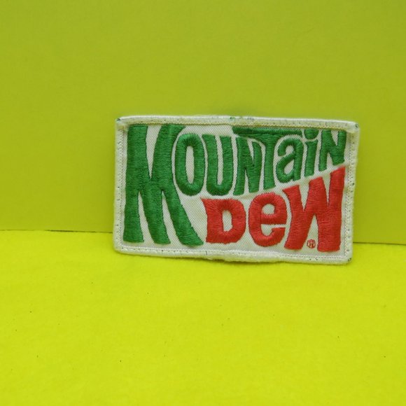 VTG Mountain Dew Embroidered Sew-On Patch 3.75 x 2.5 inch - Picture 1 of 2